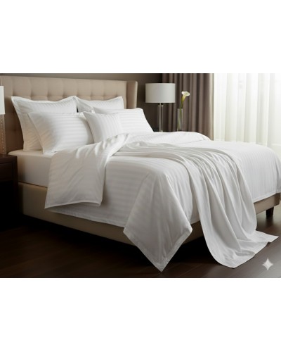 Çift kişilik Otel çarşafı 280x300cm 83 tel çizgili kumaş